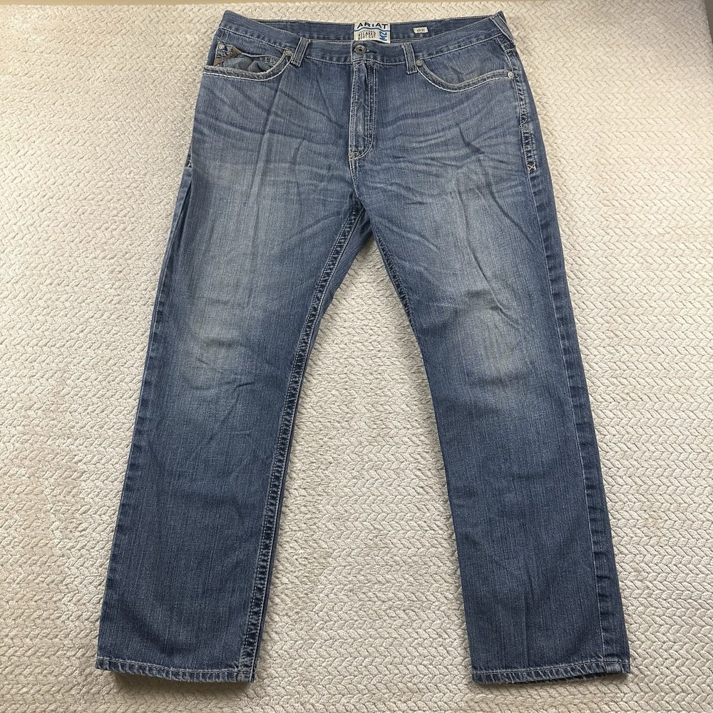 Ariat M2 Jeans Mens 40x32 Traditional Relaxed Boot Cut Blue Denim Western Work